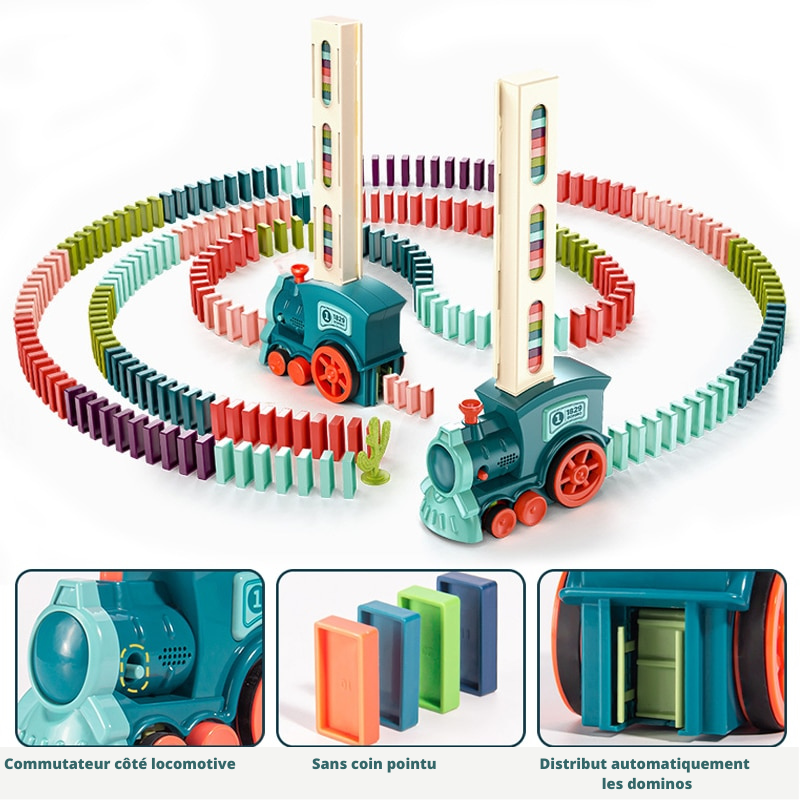 Train domino éducatif, développement cognitif - Domino Truck™