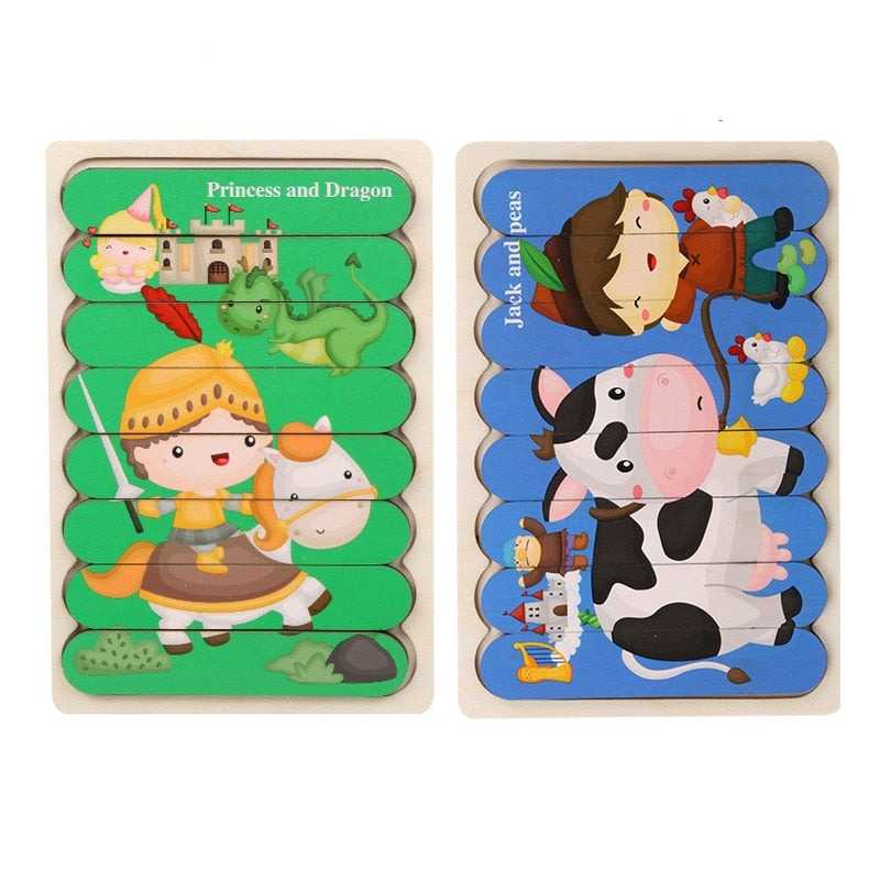 Puzzles d'apprentissage en bois