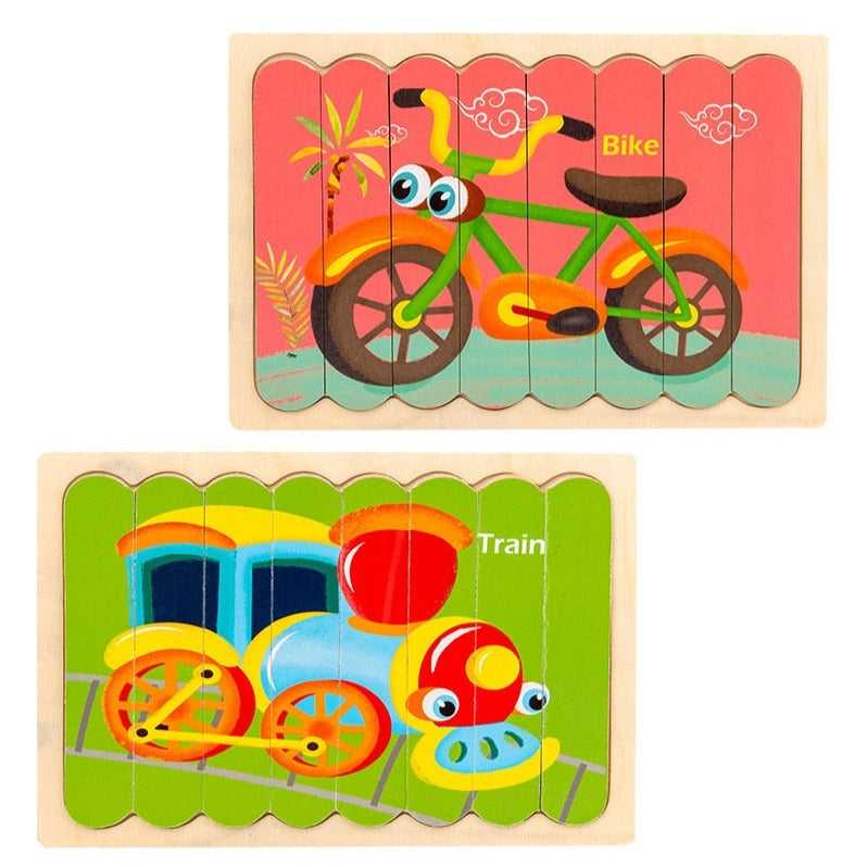 Puzzles d'apprentissage en bois